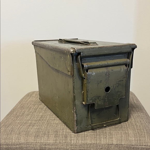 Other - Vintage Green Metal Ammo Box